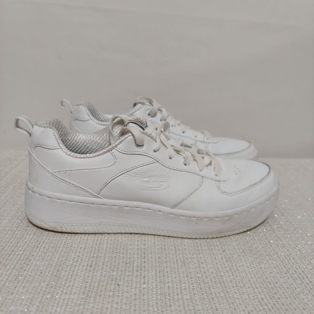 Skechers‎ Court Sneakers Womens Sz 7.5 White Pickleball Tennis Athletic Shoes